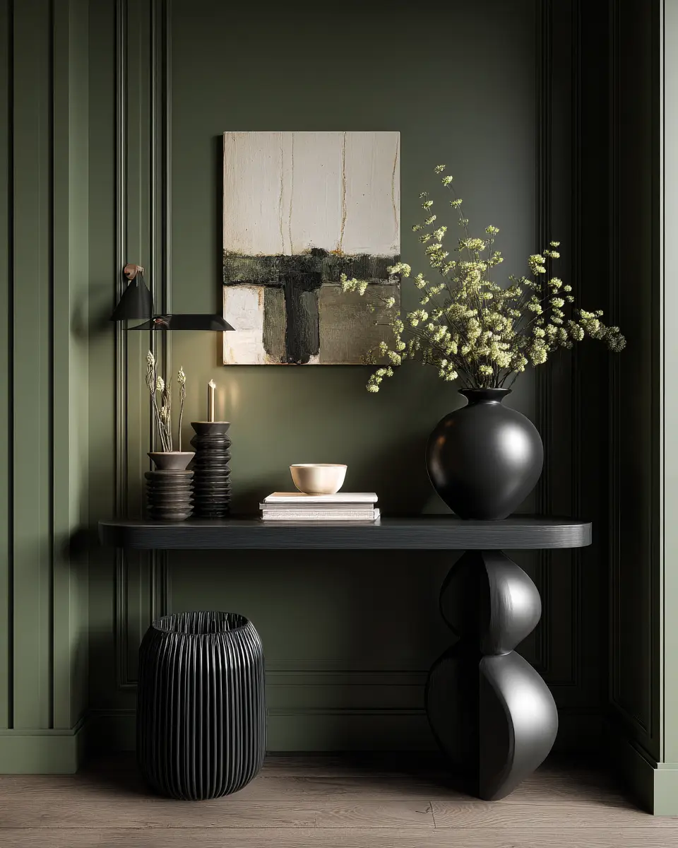 Forest Green Modern Entryway Decor Ideas