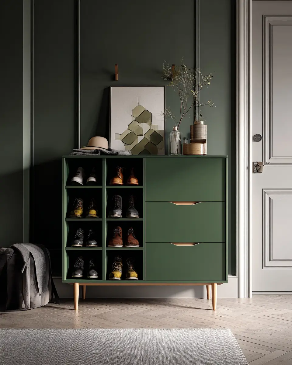 Forest Green Modern Entryway Decor Ideas