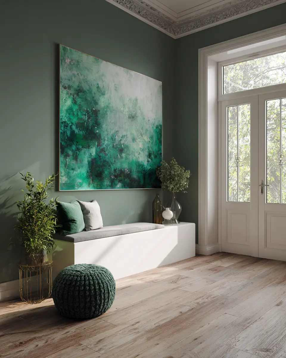 Forest Green Modern Entryway Decor Ideas
