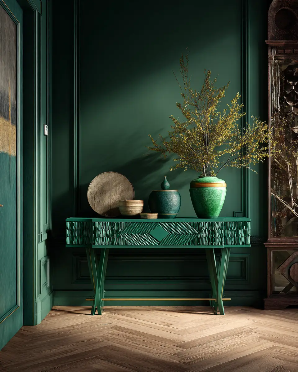 Forest Green Modern Entryway Decor Ideas