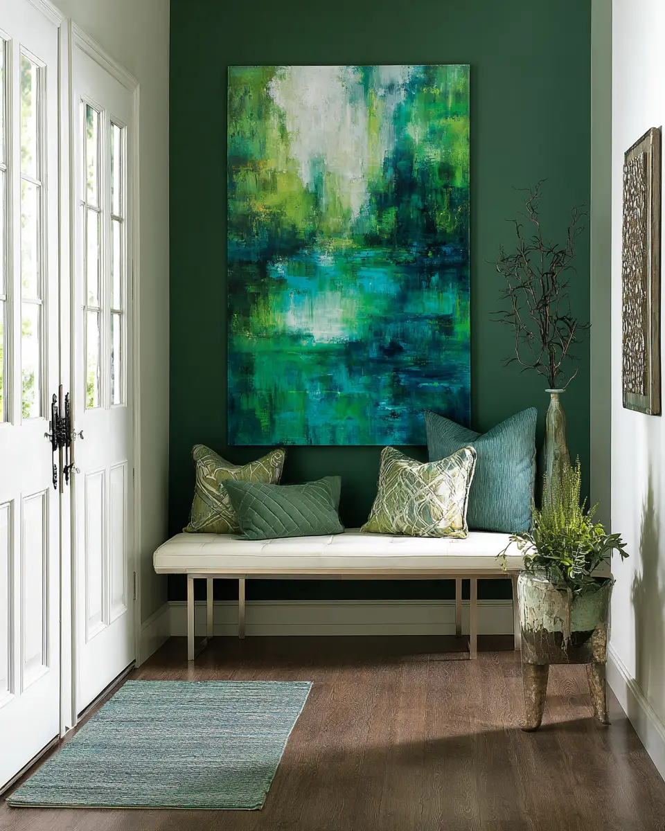 Forest Green Modern Entryway Decor Ideas