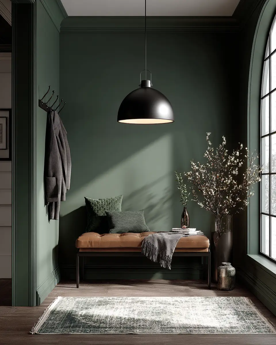 Forest Green Modern Entryway Decor Ideas