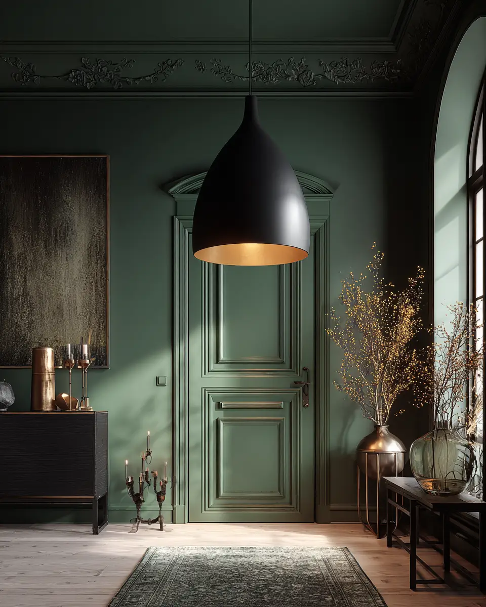 Forest Green Modern Entryway Decor Ideas