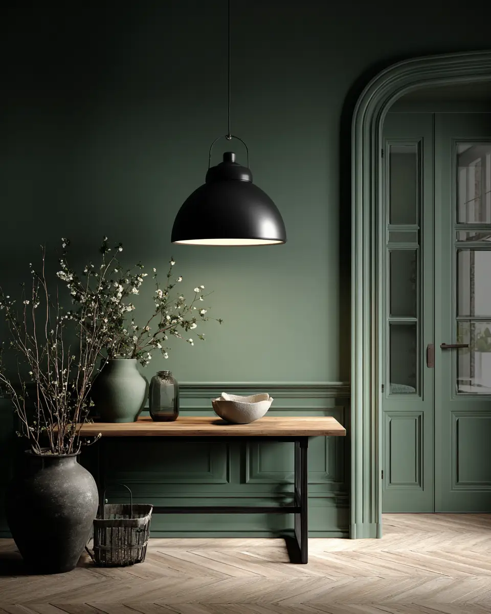 Forest Green Modern Entryway Decor Ideas