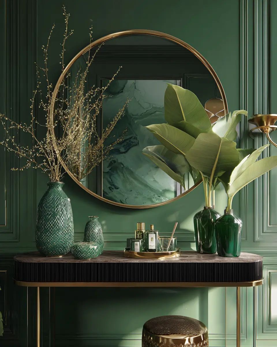 Forest Green Modern Entryway Decor Ideas