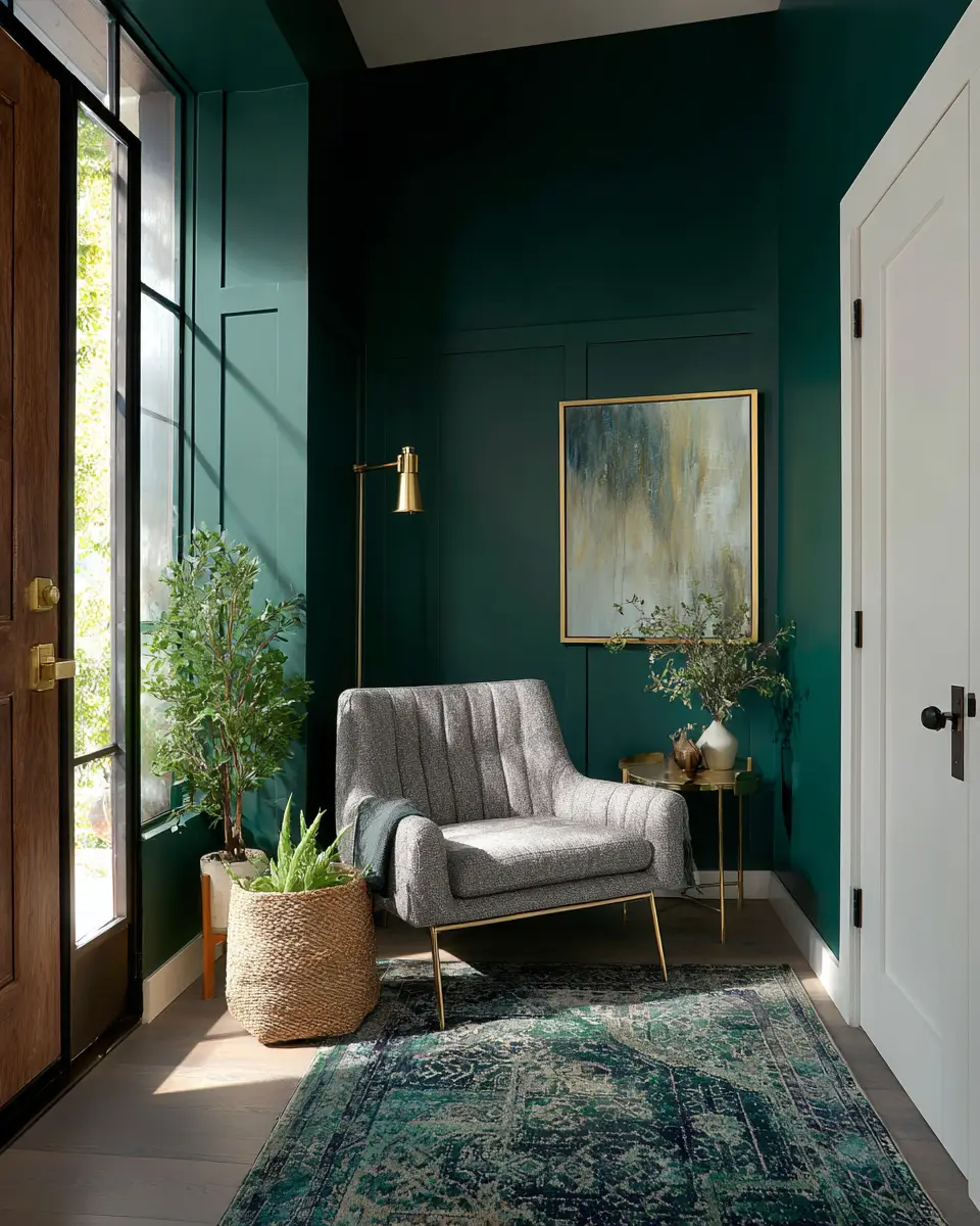 Forest Green Modern Entryway Decor Ideas