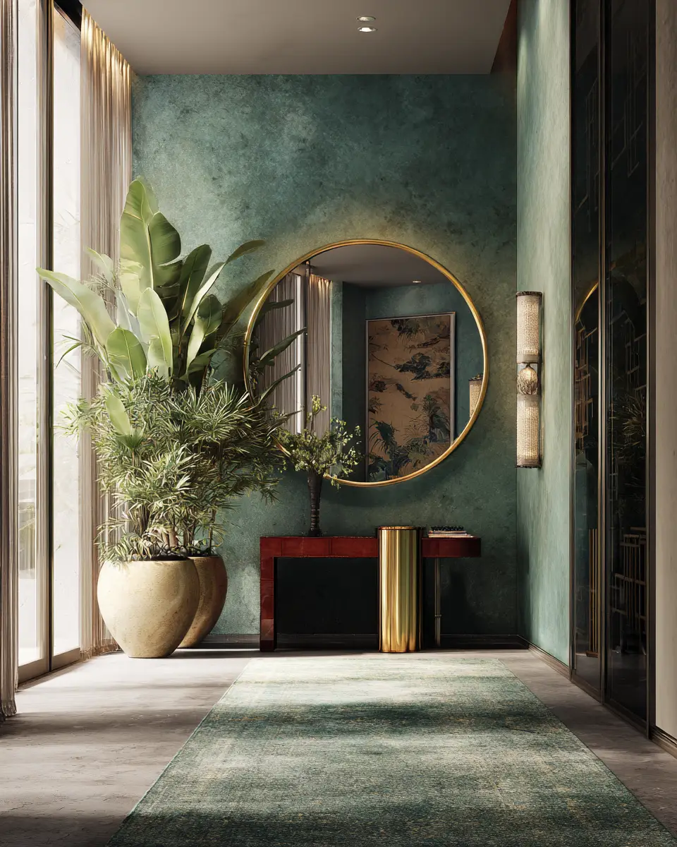 Forest Green Modern Entryway Decor Ideas