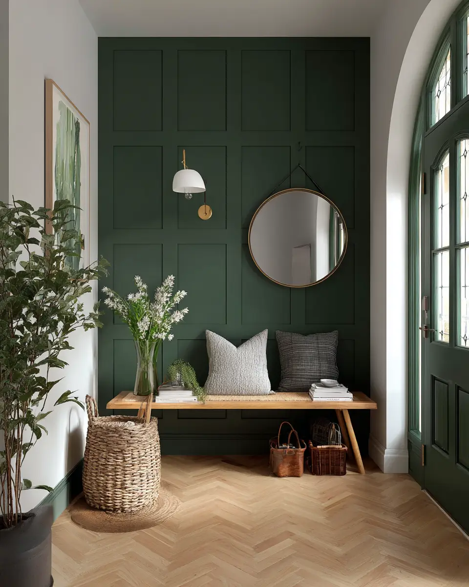 Forest Green Modern Entryway Decor Ideas