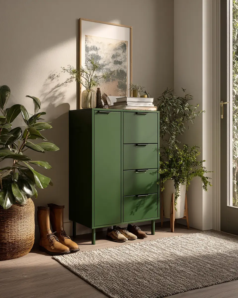 Forest Green Modern Entryway Decor Ideas