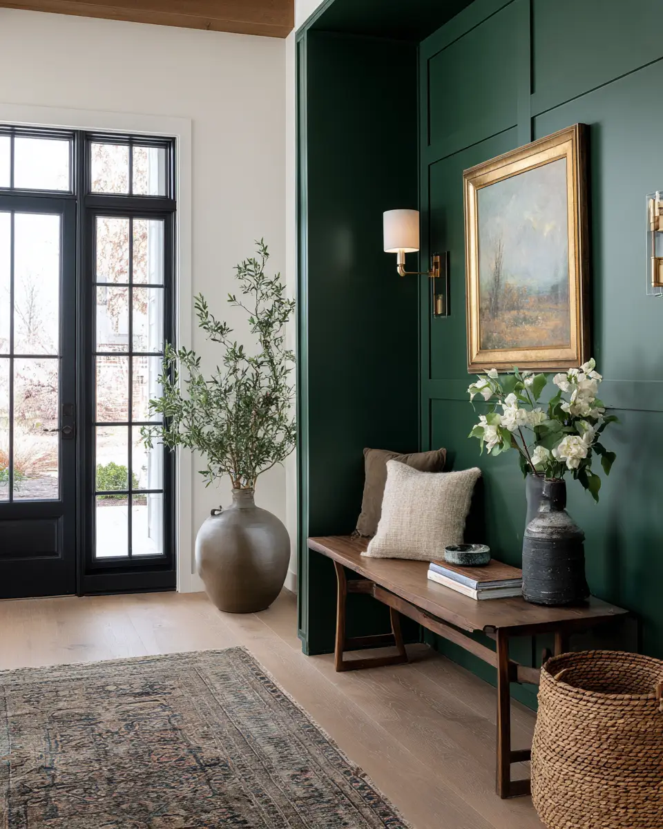 Forest Green Modern Entryway Decor Ideas