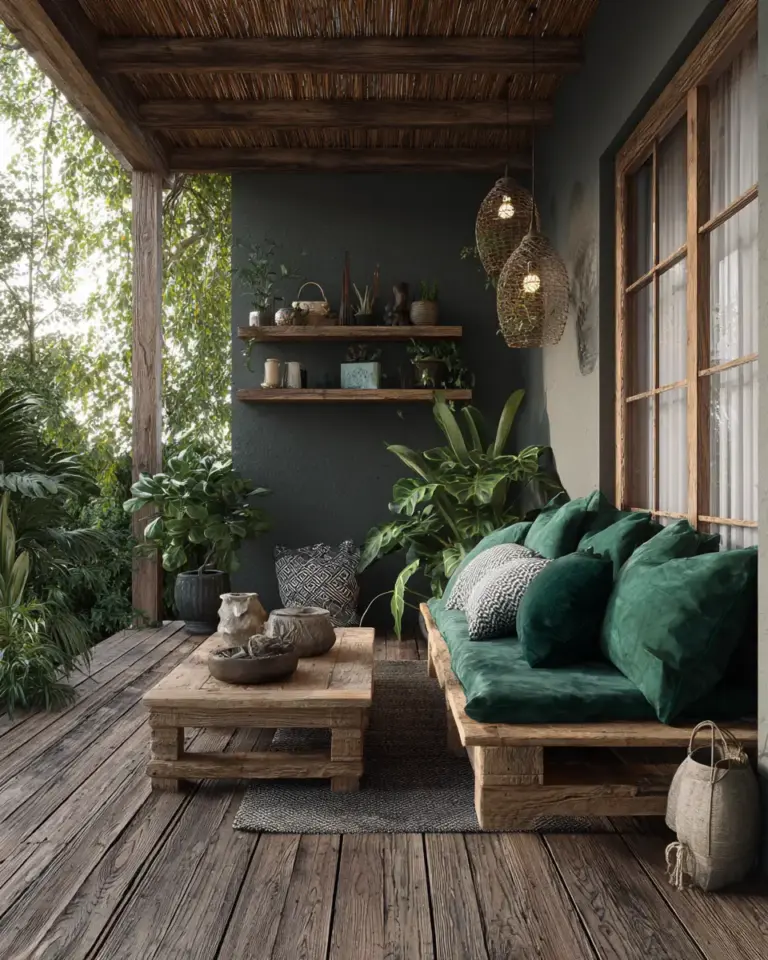 Forest Green Porch Decor Ideas - Featured