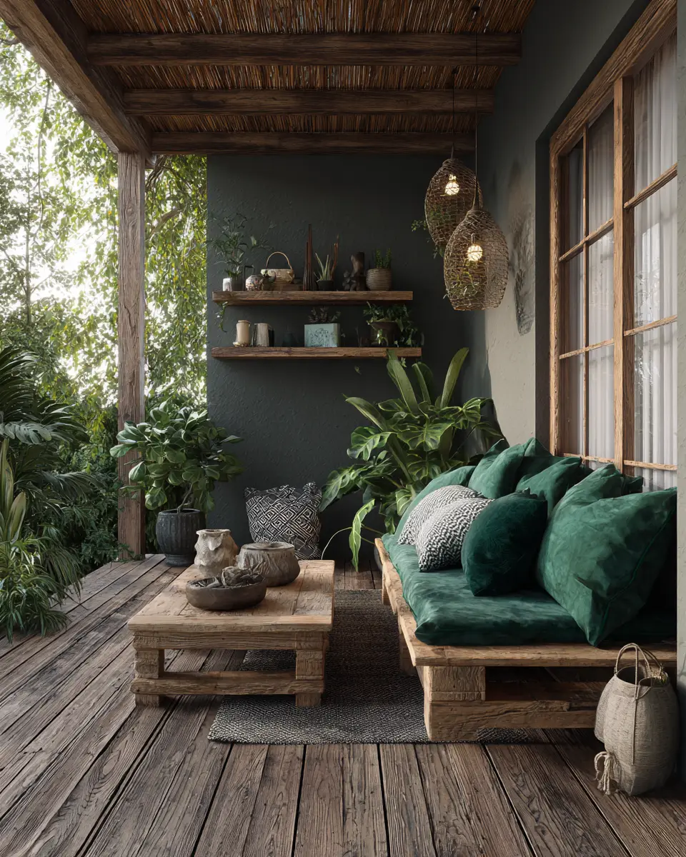 Forest Green Porch Decor Ideas - Featured
