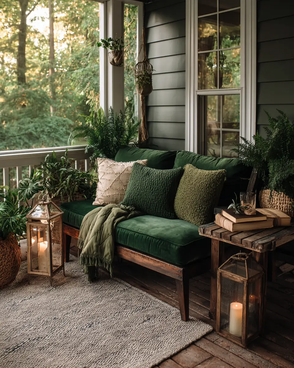 Forest Green Porch Decor Ideas