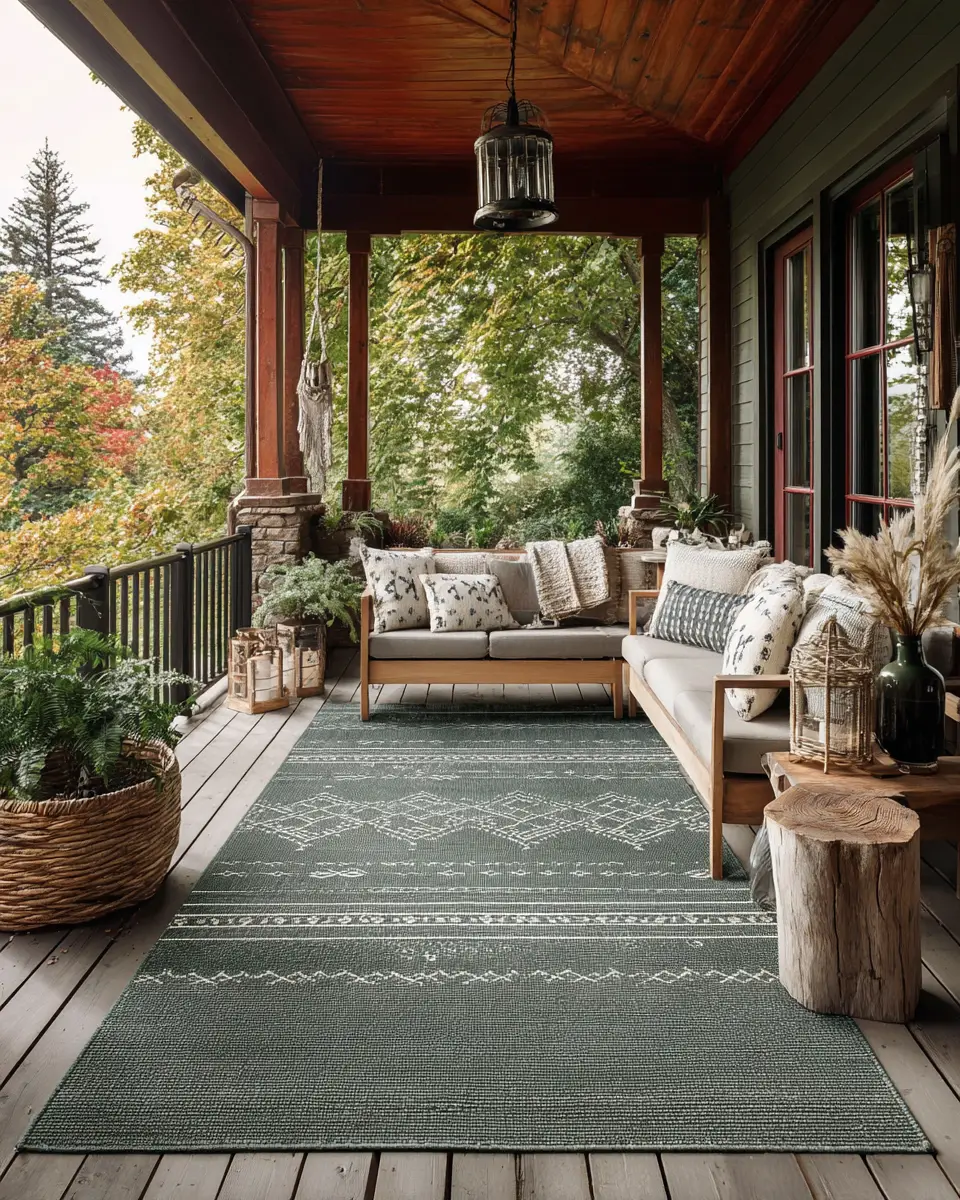 Forest Green Porch Decor Ideas