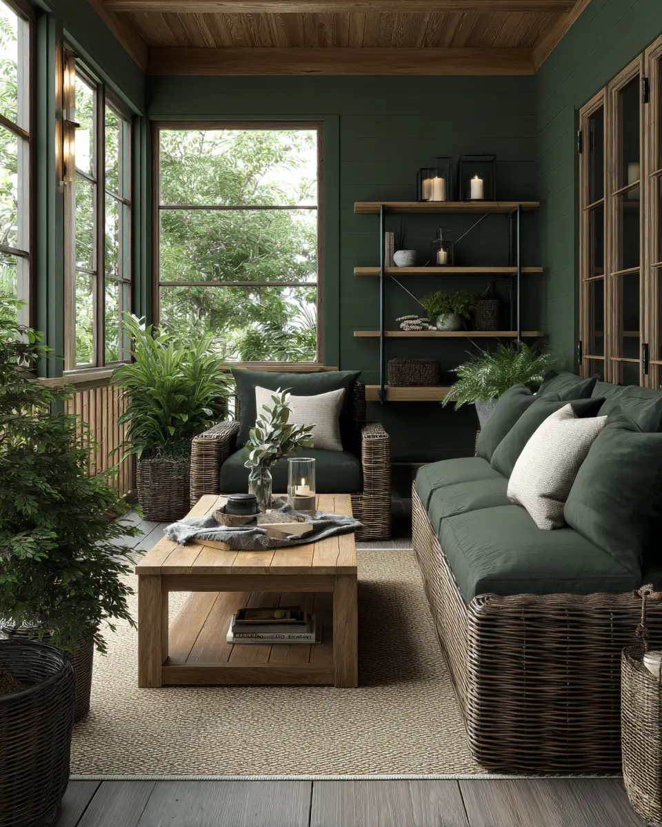 Forest Green Porch Decor Ideas