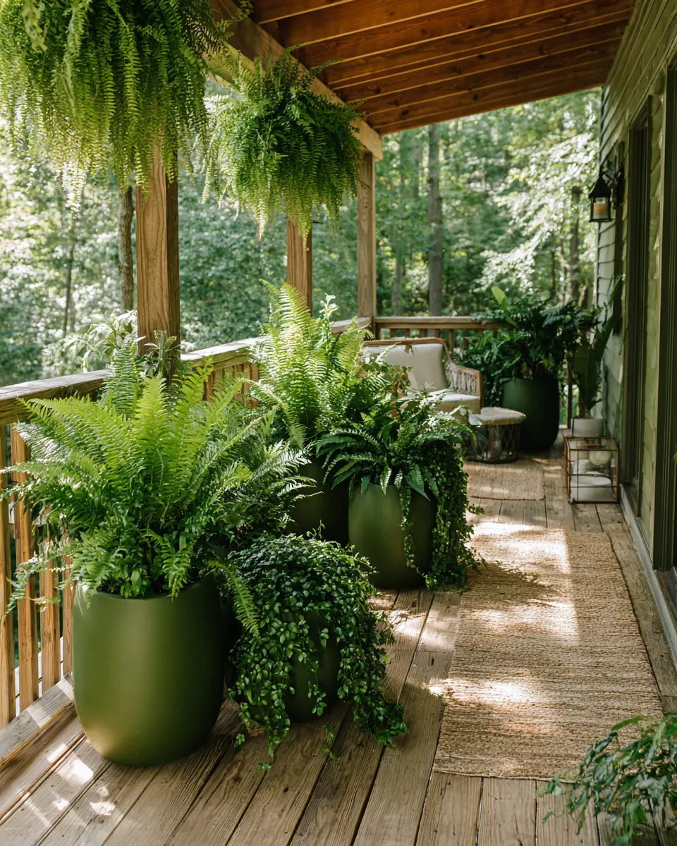 Forest Green Porch Decor Ideas