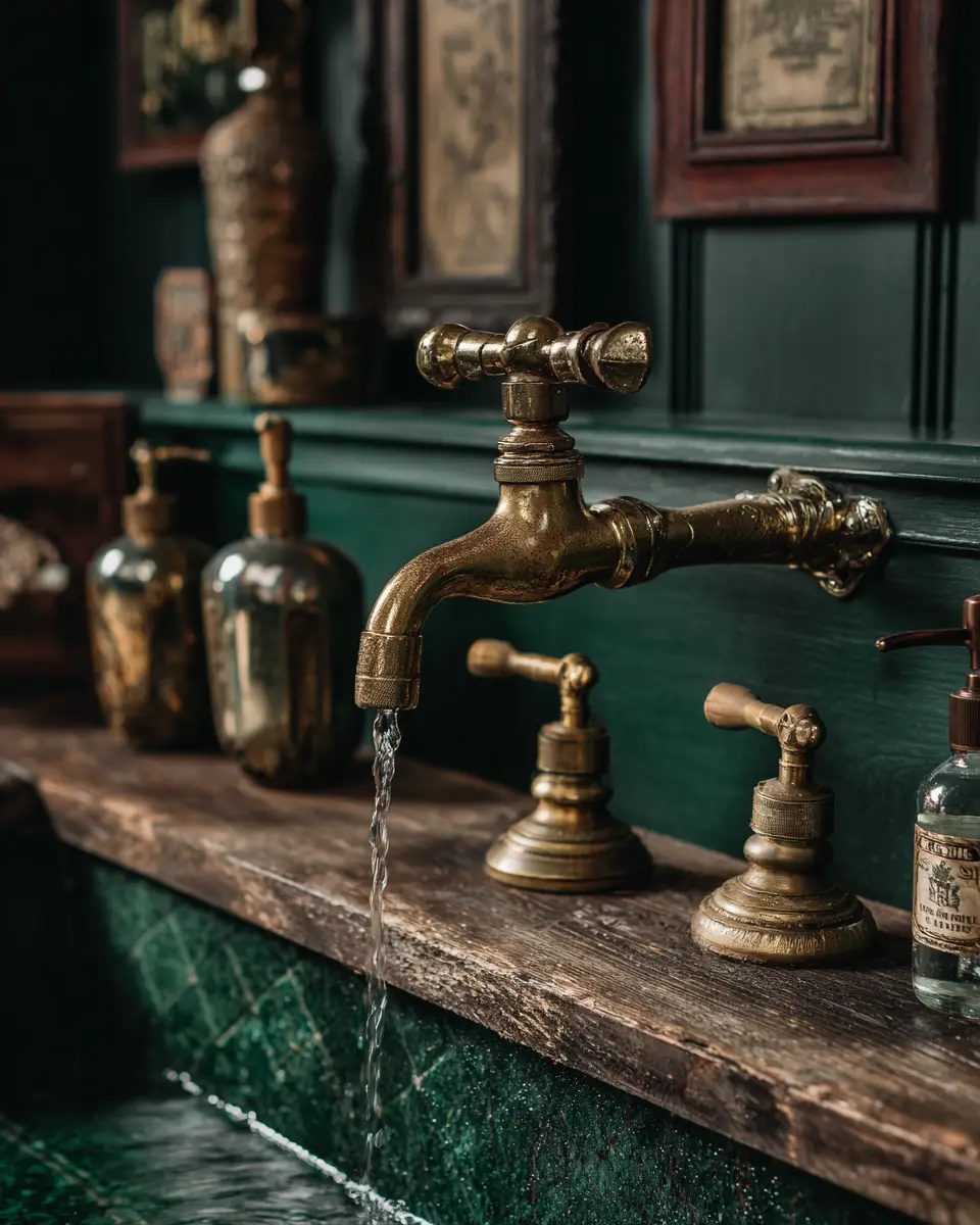 Forest Green Rustic Laundry Room Decor Ideas