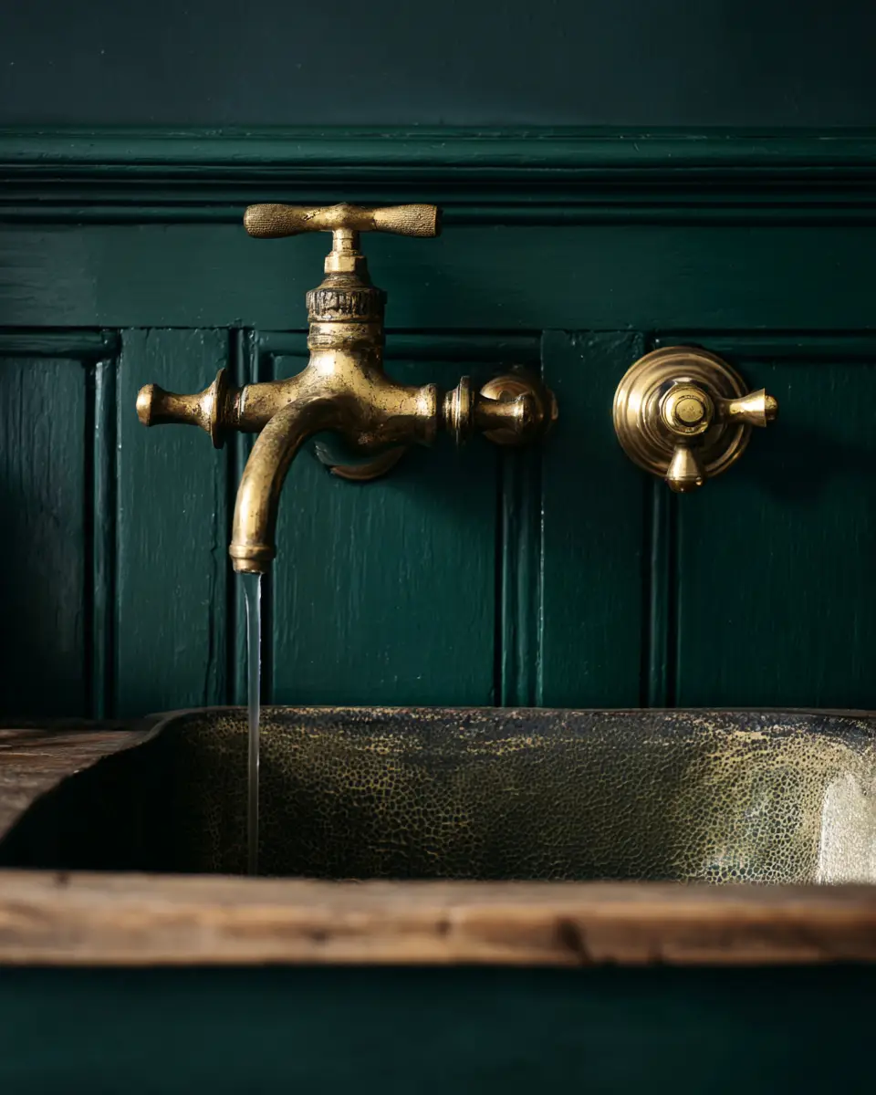 Forest Green Rustic Laundry Room Decor Ideas