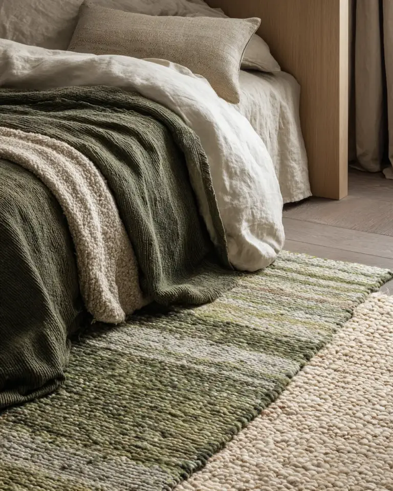 Forest Green Scandinavian Bedroom Decor Ideas - Featured