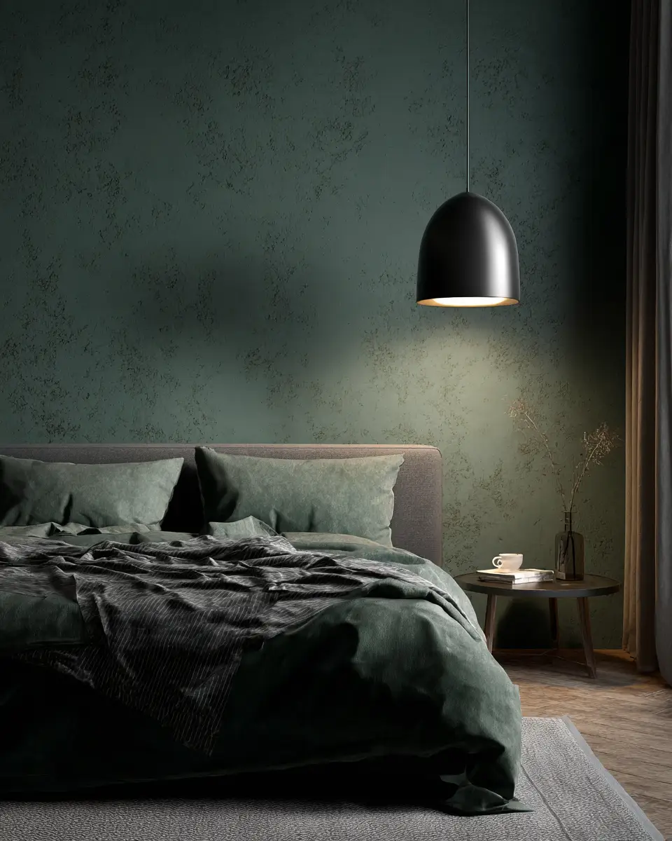 Forest Green Scandinavian Bedroom Decor Ideas