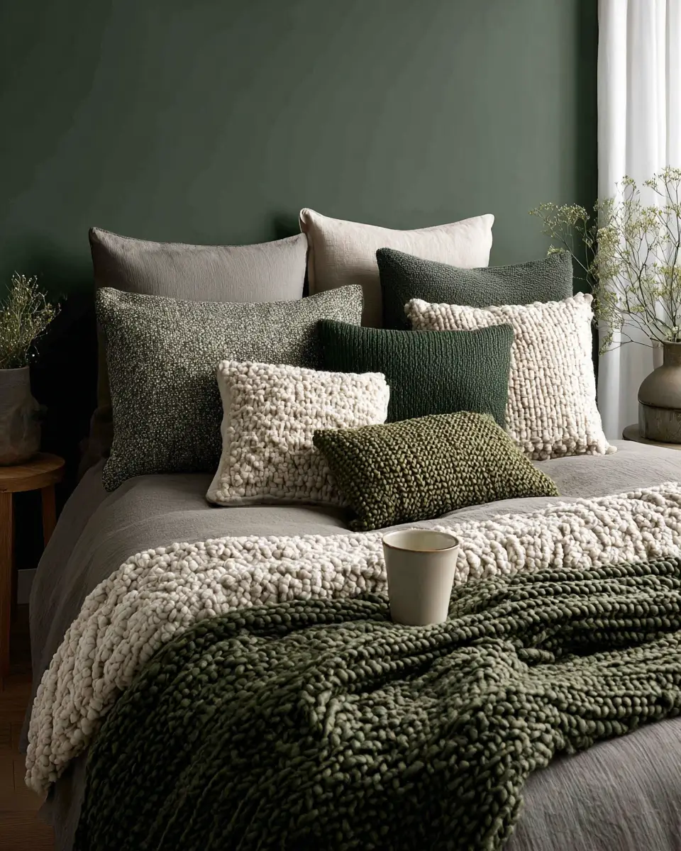Forest Green Scandinavian Bedroom Decor Ideas