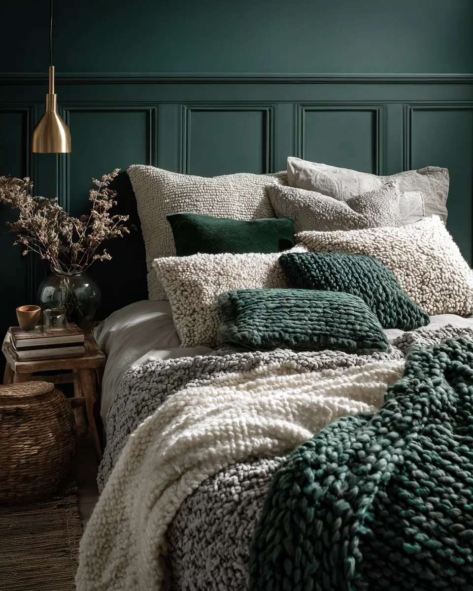 Forest Green Scandinavian Bedroom Decor Ideas