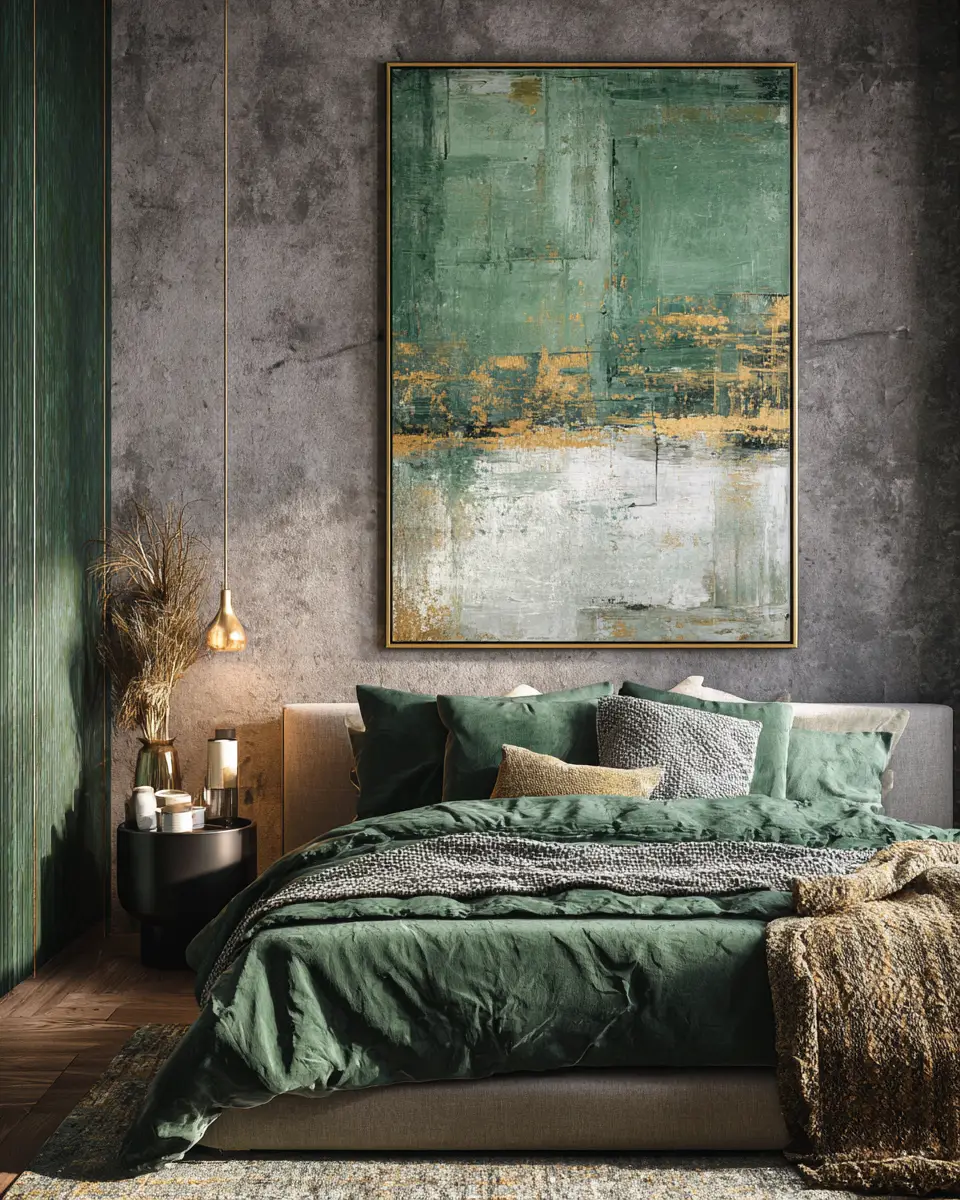 Forest Green Scandinavian Bedroom Decor Ideas