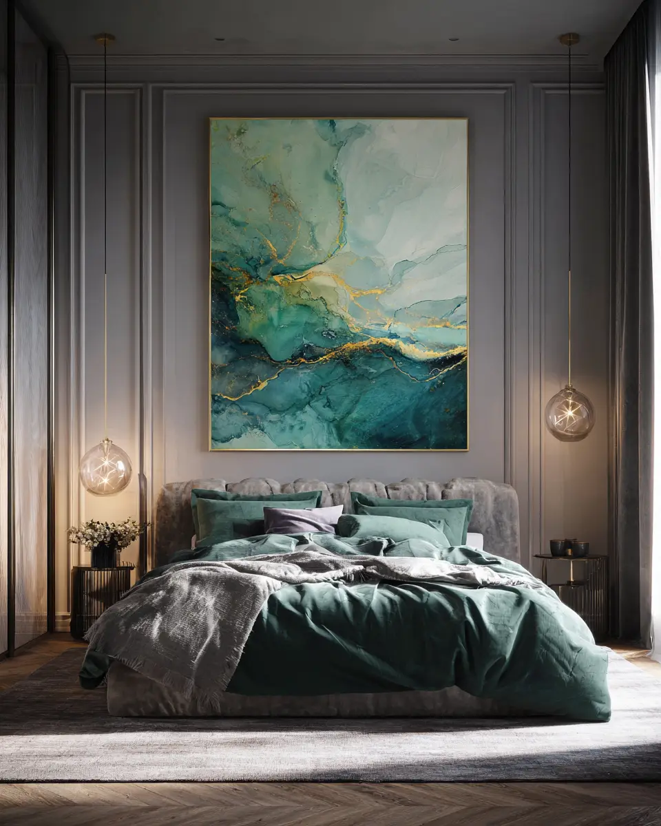 Forest Green Scandinavian Bedroom Decor Ideas