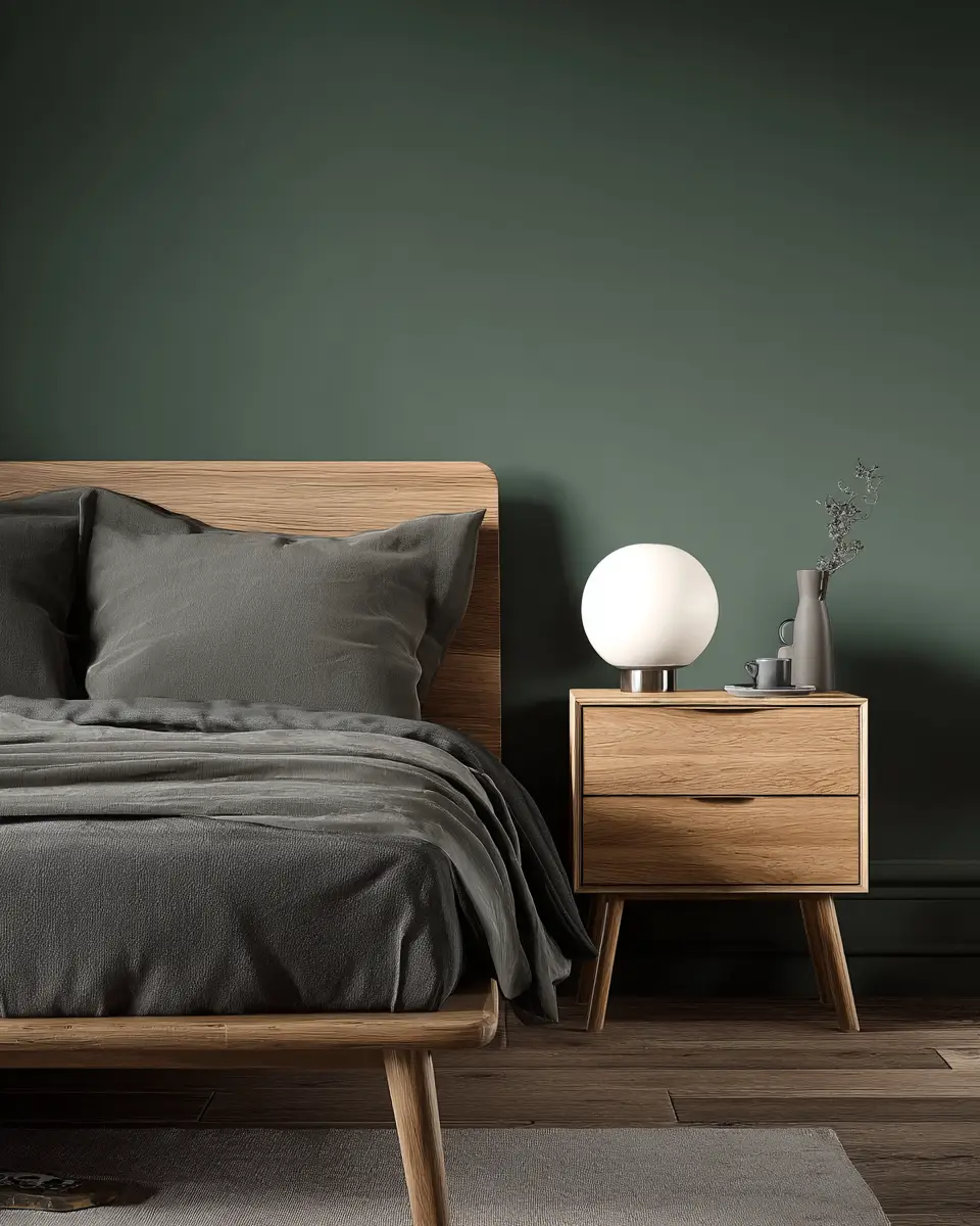 Forest Green Scandinavian Bedroom Decor Ideas