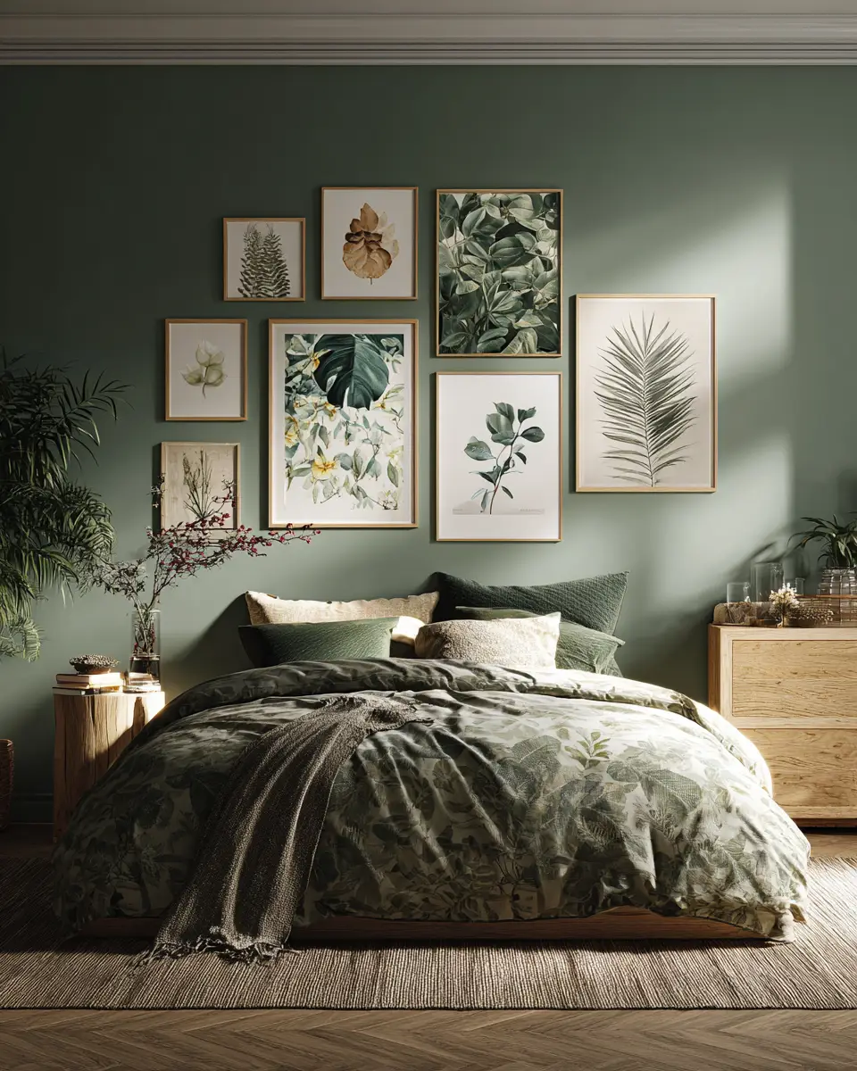 Forest Green Scandinavian Bedroom Decor Ideas