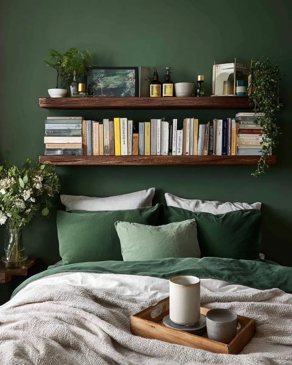 Forest Green Scandinavian Bedroom Decor Ideas