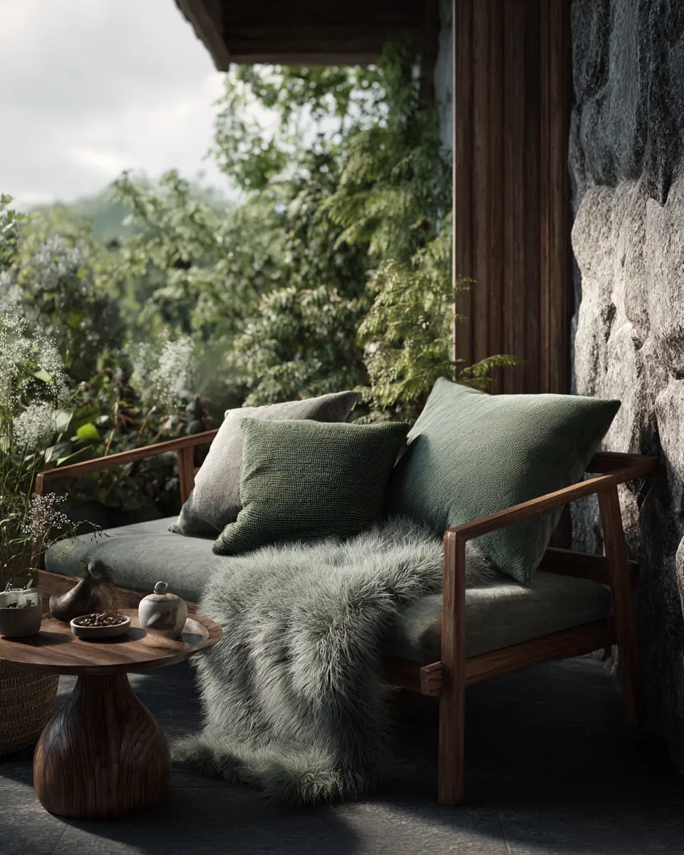 Forest Green Scandinavian Porch Decor Ideas