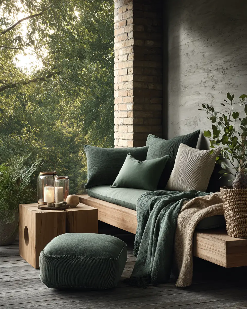 Forest Green Scandinavian Porch Decor Ideas