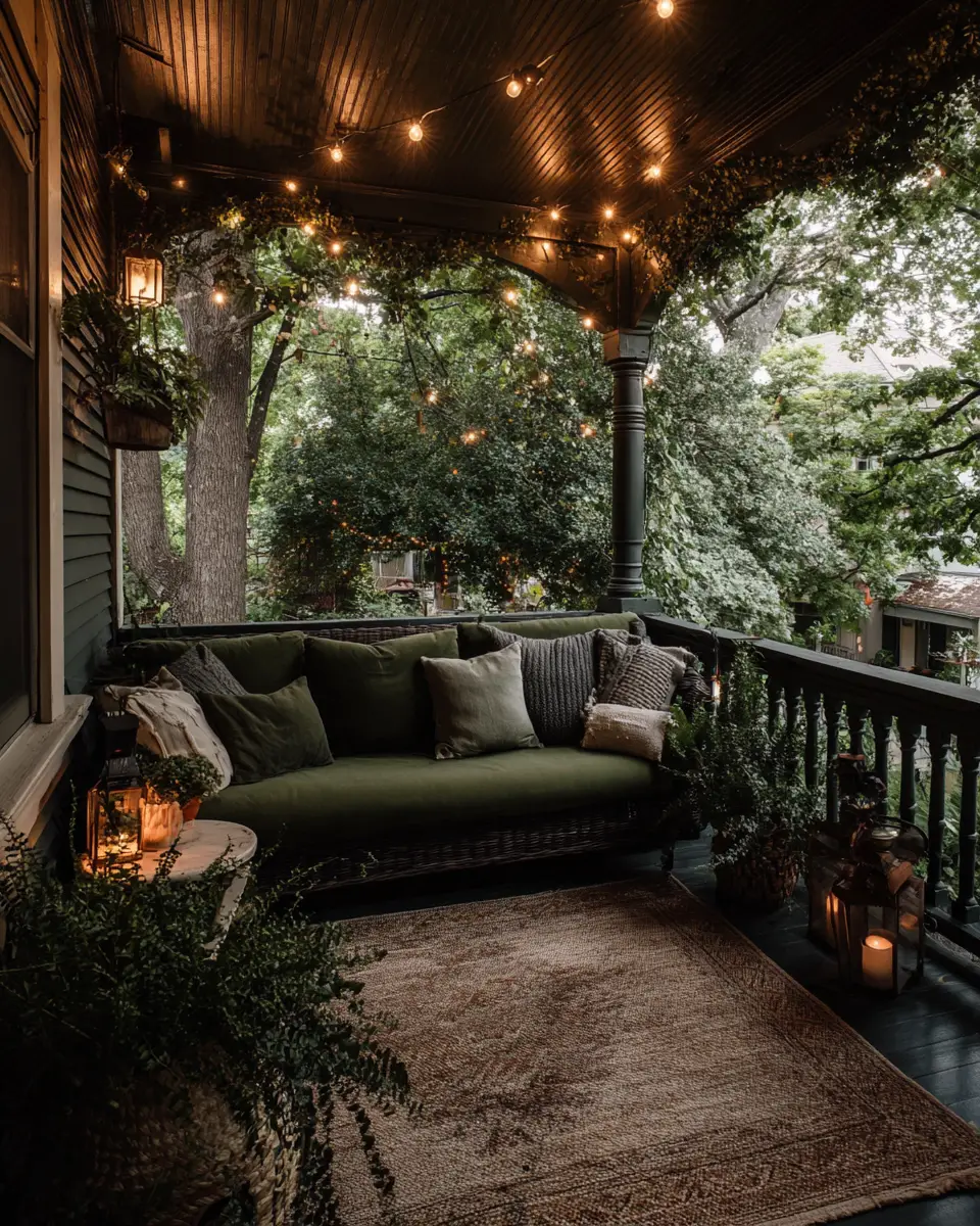 Forest Green Scandinavian Porch Decor Ideas