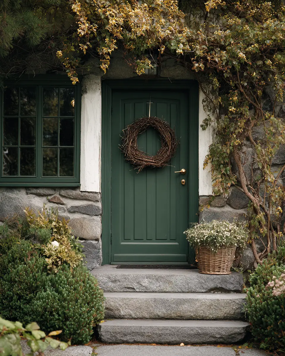 Forest Green Scandinavian Porch Decor Ideas