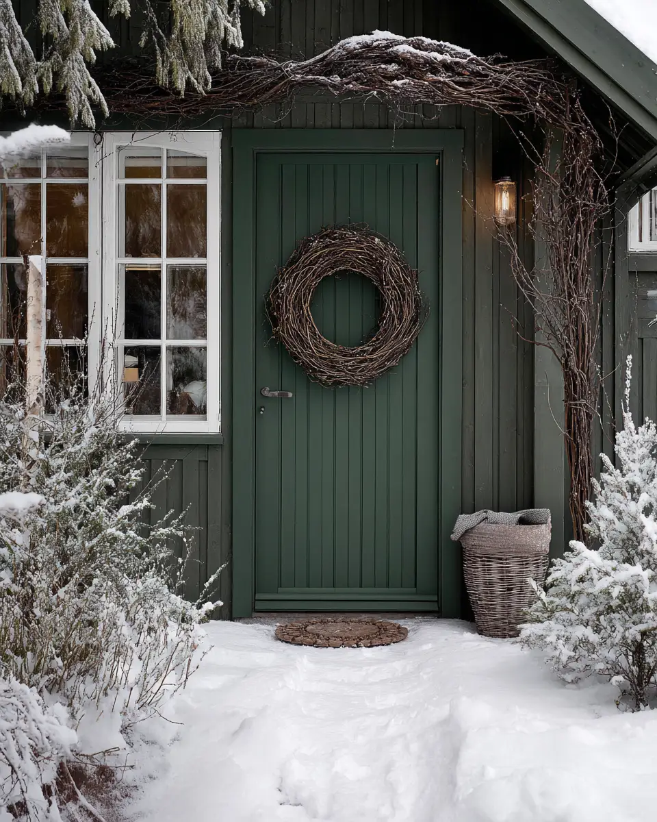 Forest Green Scandinavian Porch Decor Ideas