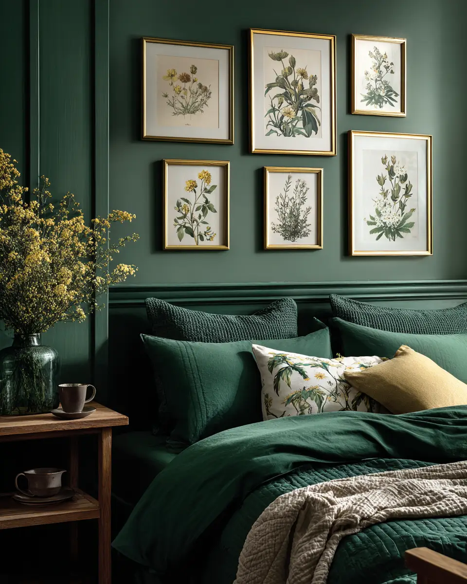 Forest Green Traditional Bedroom Decor Ideas