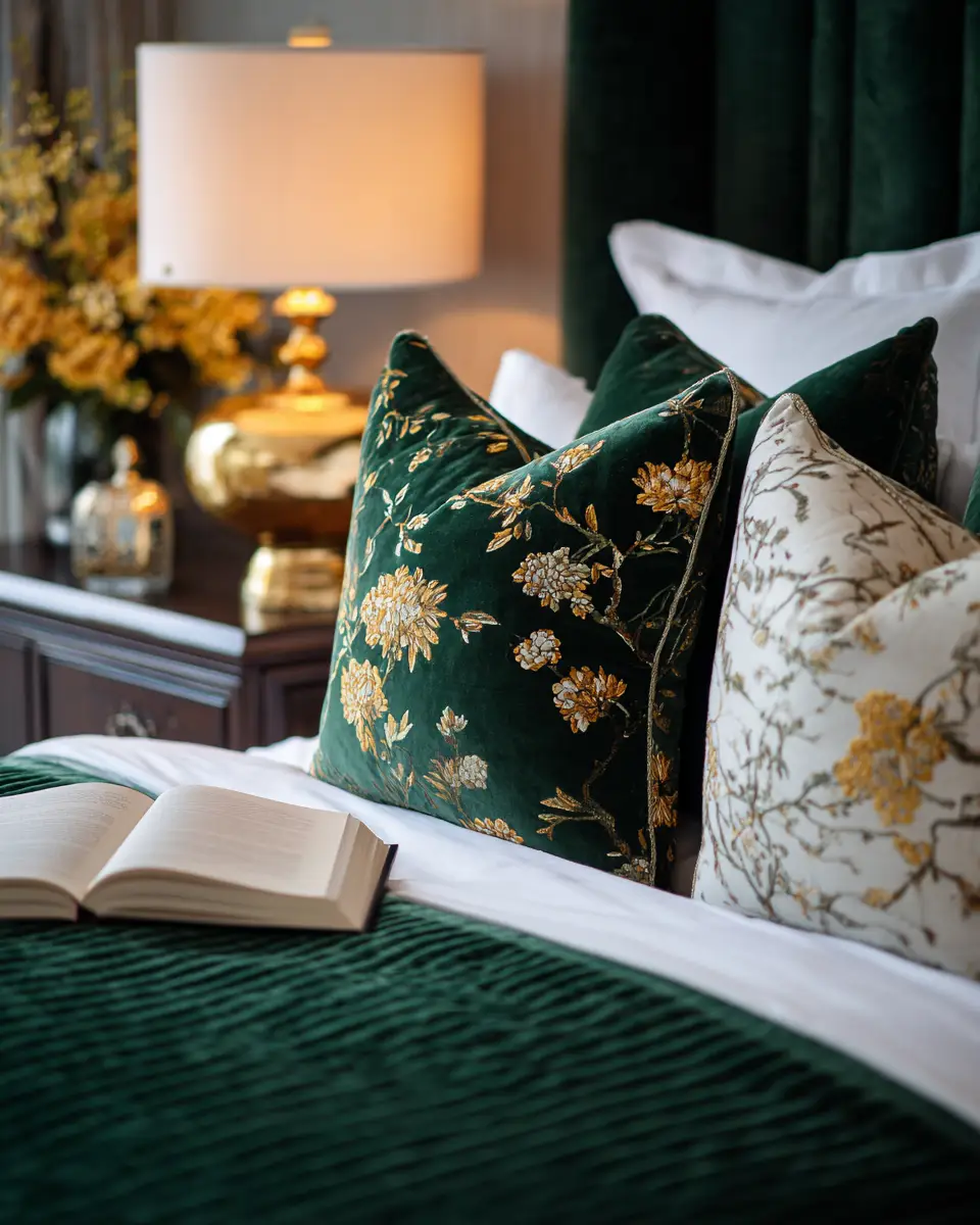 Forest Green Traditional Bedroom Decor Ideas