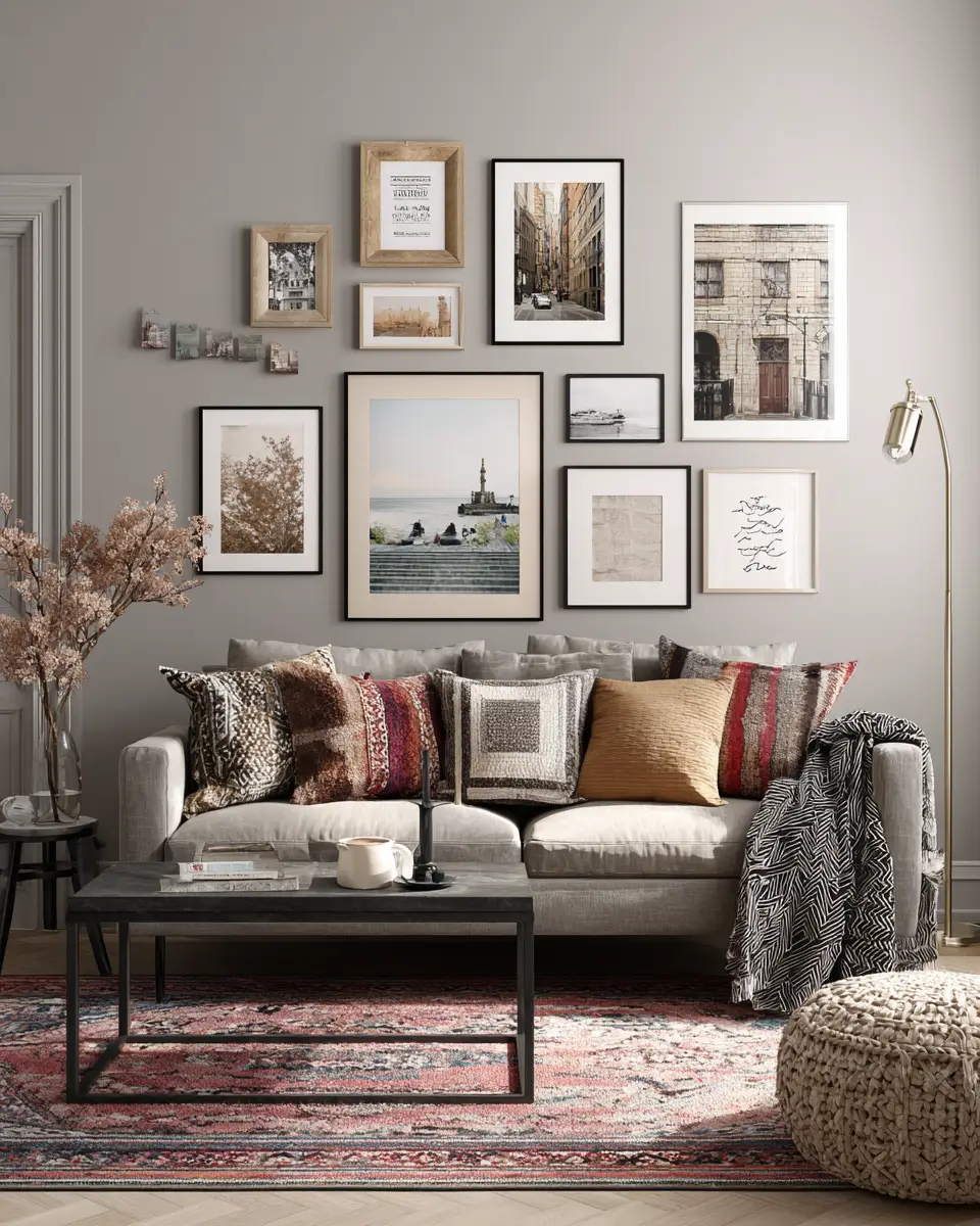 Gray Boho Living Room Decor Ideas