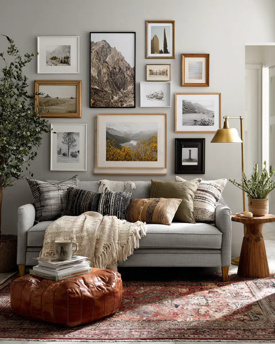 Gray Boho Living Room Decor Ideas