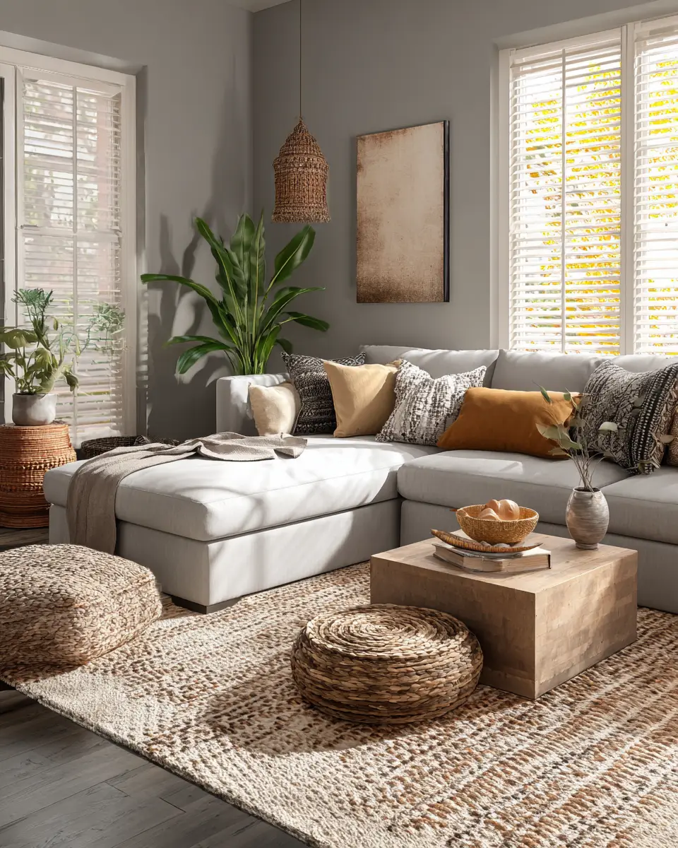 Gray Boho Living Room Decor Ideas