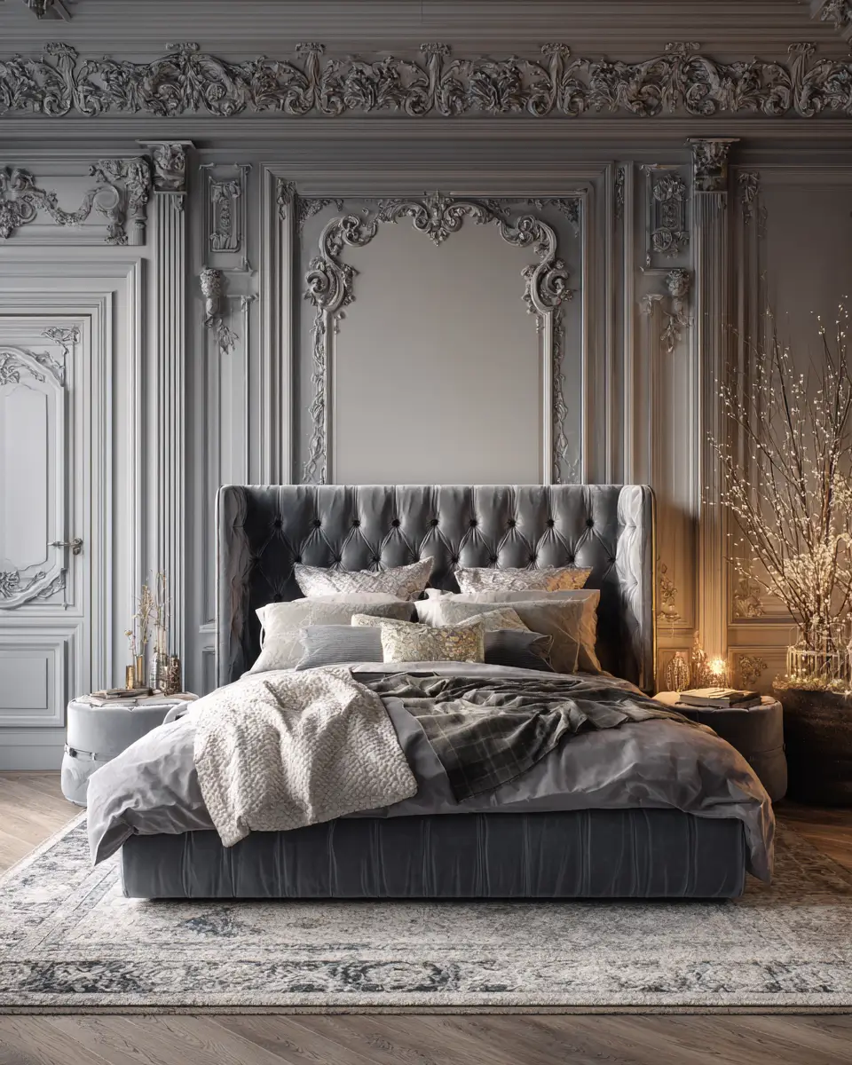 Gray Classic Bedroom Decor Ideas