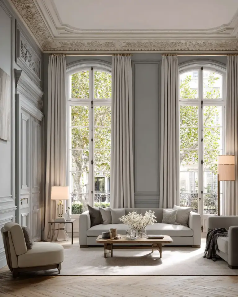 Gray Classic Living Room Decor Ideas - Featured