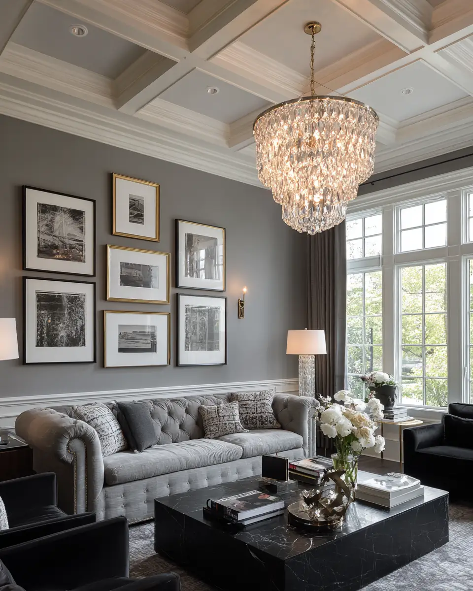 Gray Classic Living Room Decor Ideas