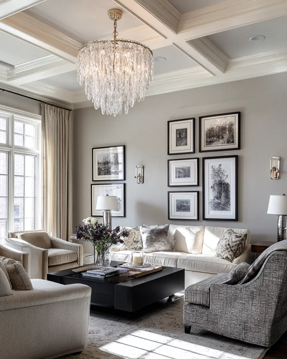 Gray Classic Living Room Decor Ideas