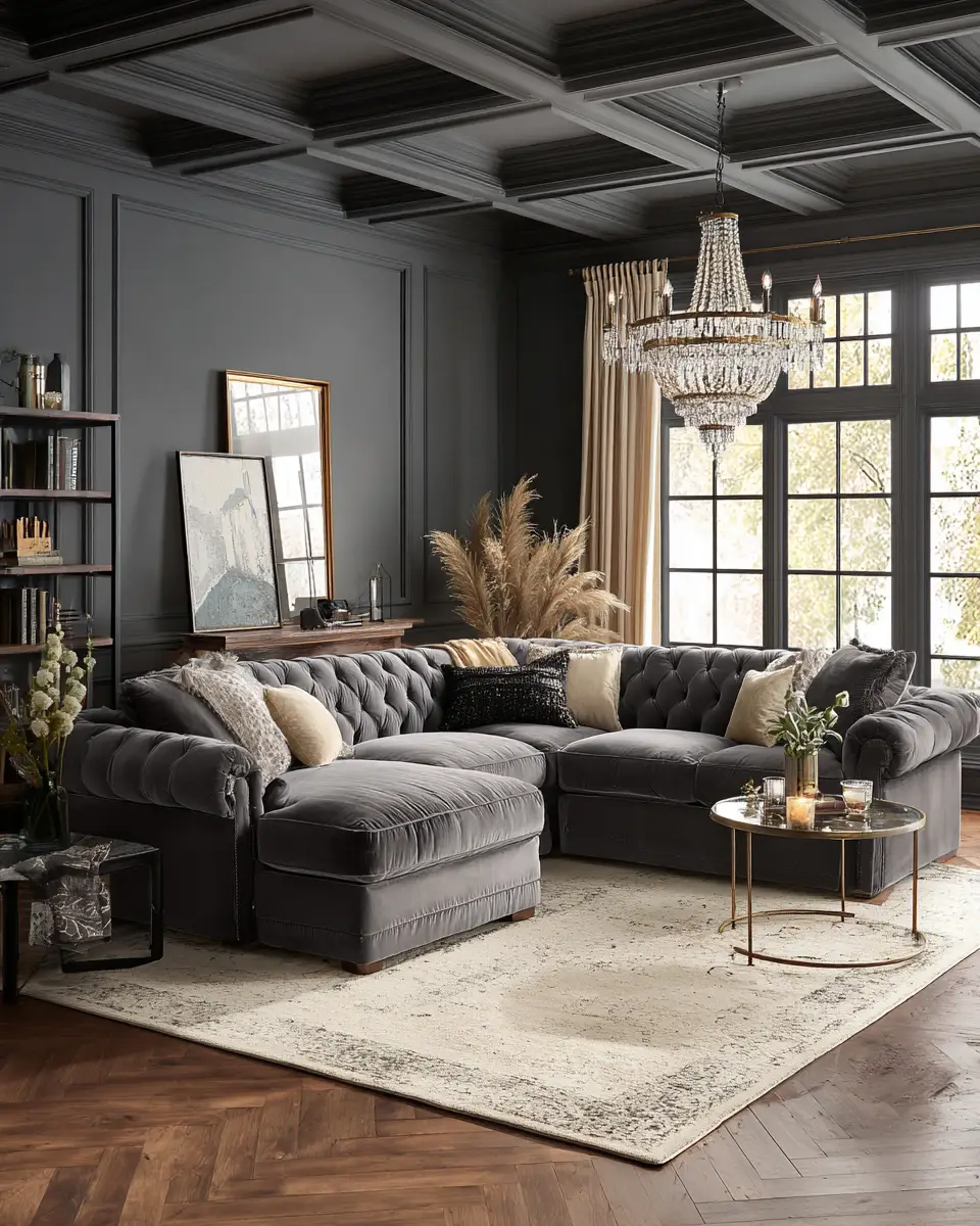 Gray Classic Living Room Decor Ideas