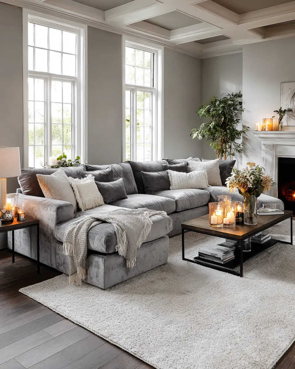 Gray Classic Living Room Decor Ideas