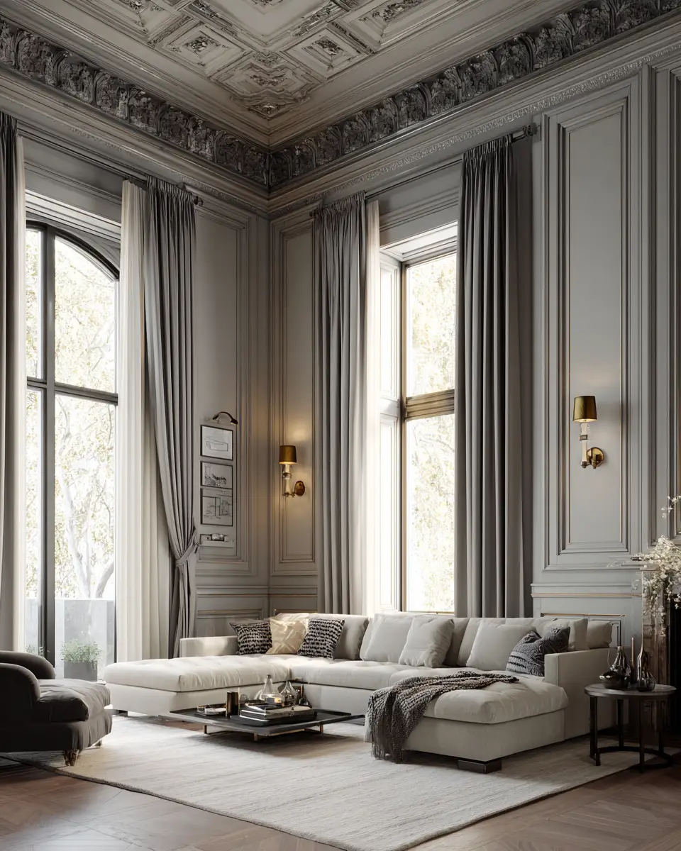 Gray Classic Living Room Decor Ideas