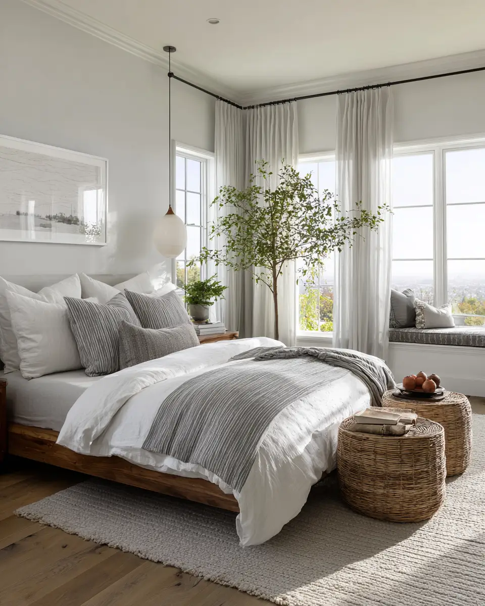 Gray Coastal Bedroom Decor Ideas