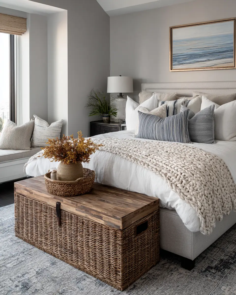 Gray Coastal Bedroom Decor Ideas